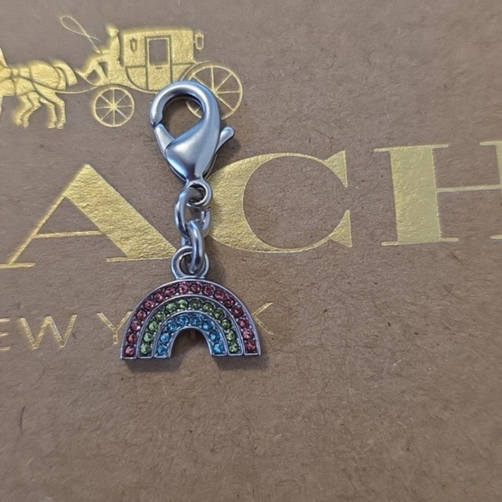 Coach Rainbow Charm Keychain